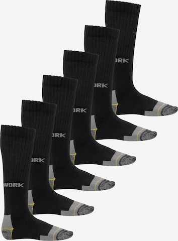 MT Knee High Socks 'Workwear' in Grey: front