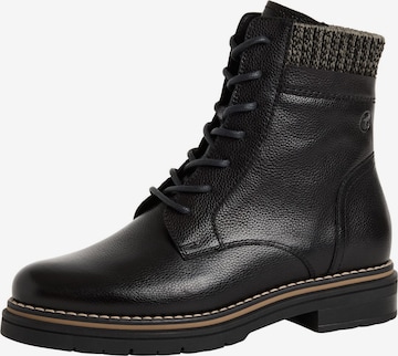 Stivaletto stringato di Tamaris in nero: frontale