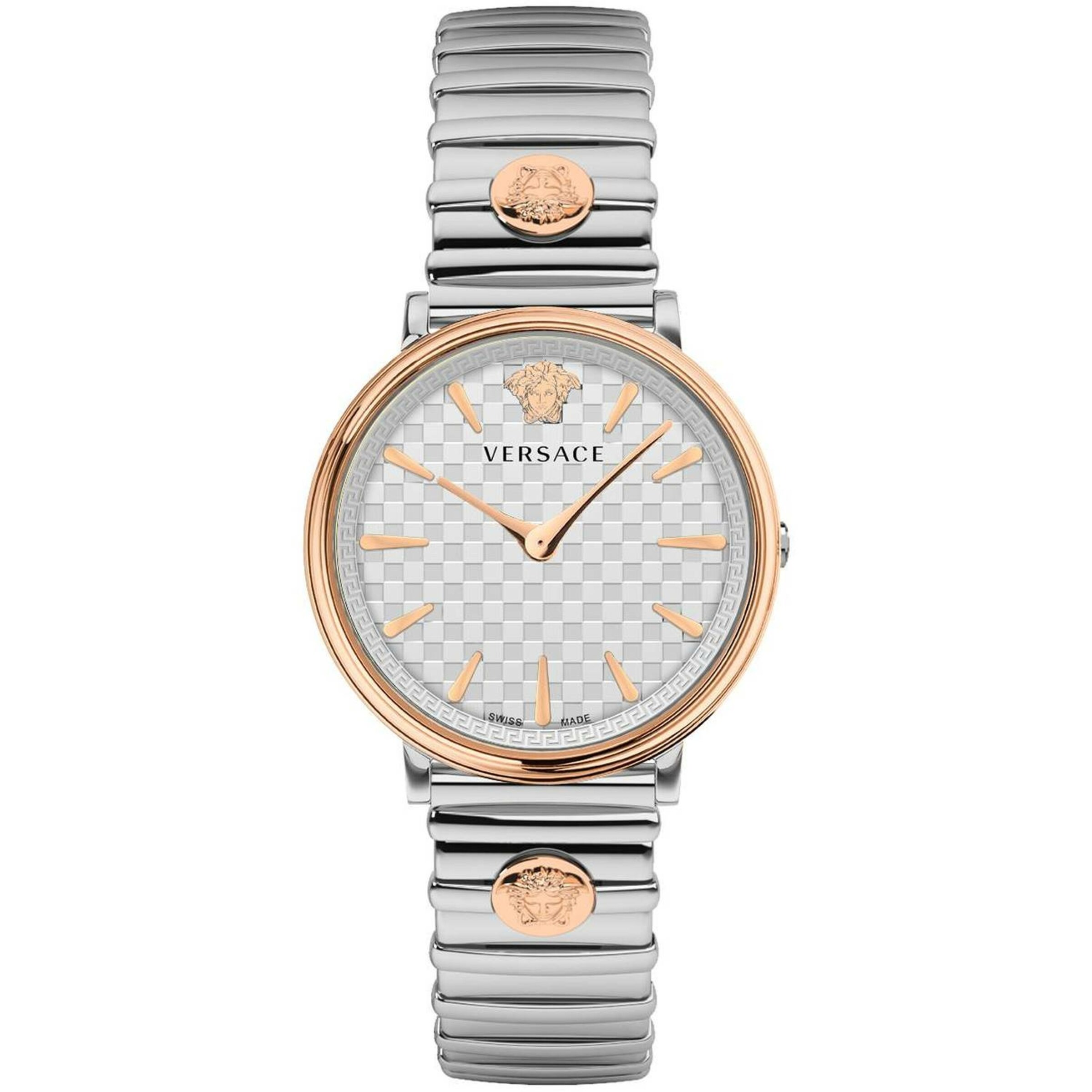 VERSACE Analoog horloge 'V-CIRCLE ' in de kleur Rose-goud / Zilver, Productweergave