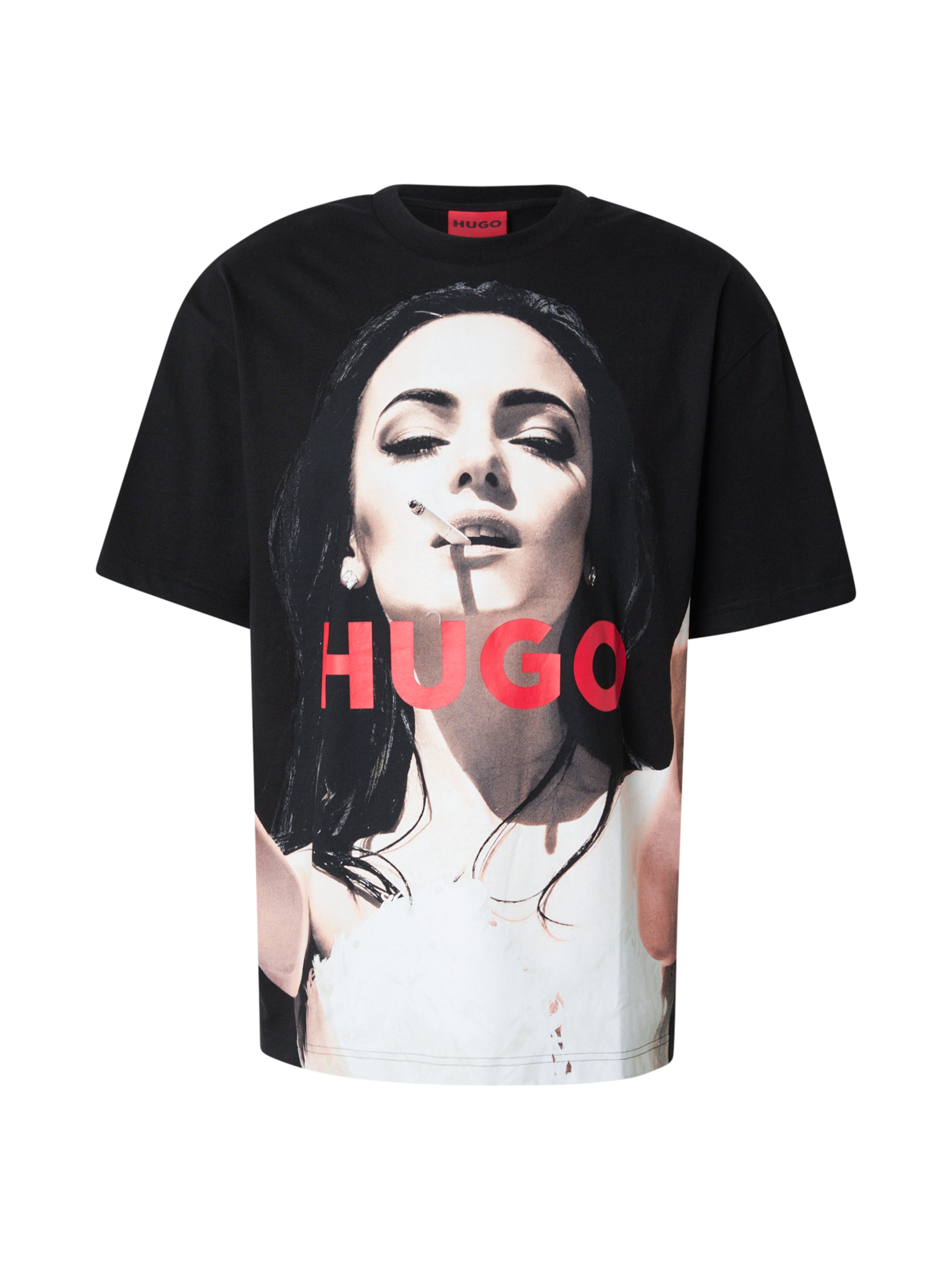 HUGO Футболка 'Duwedie' в Черный: спереди