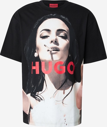 T-Shirt 'Duwedie' HUGO en noir : devant