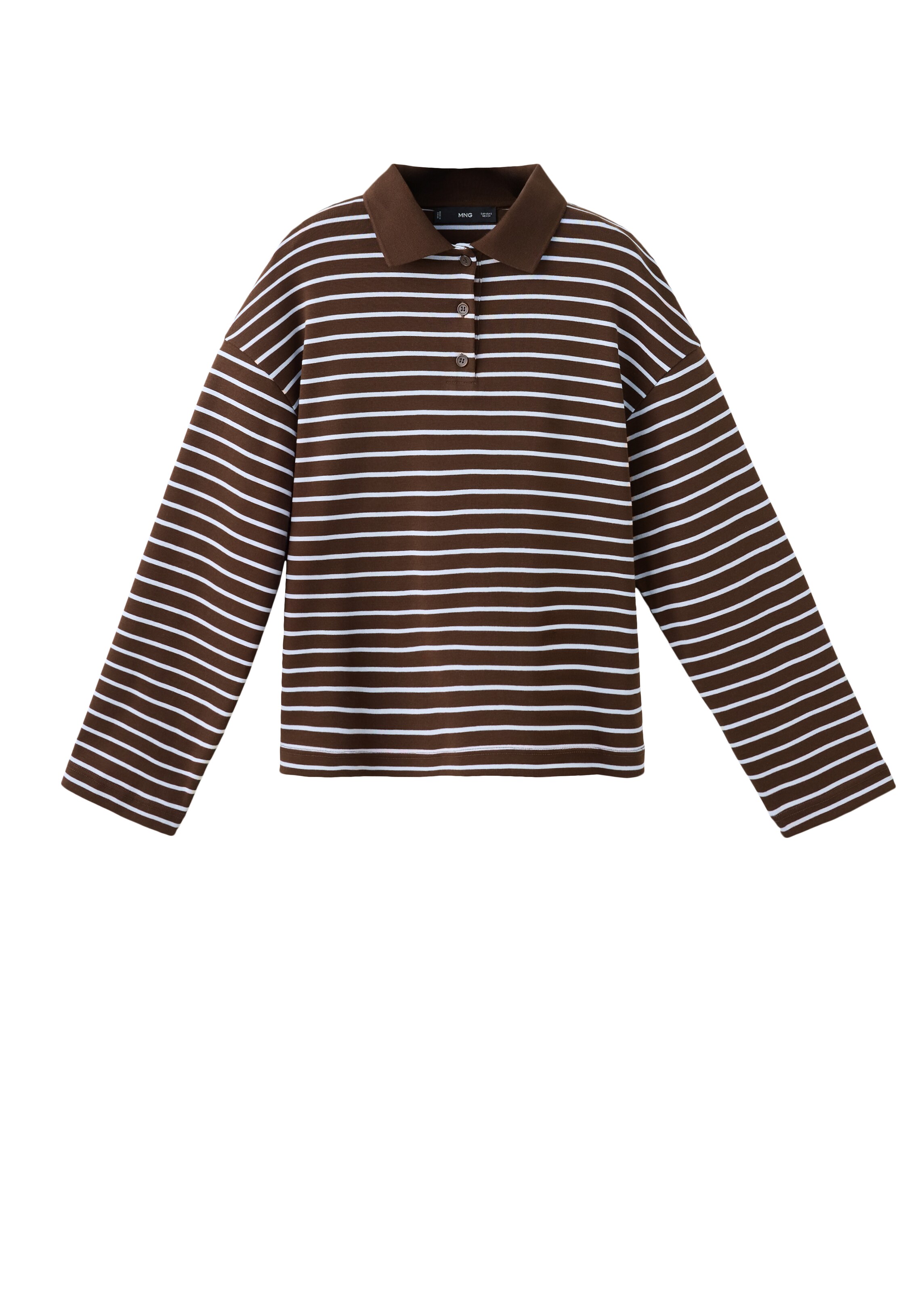 MANGO Shirt 'TIMOTHEE' in XS in Chocolate / White, Item view