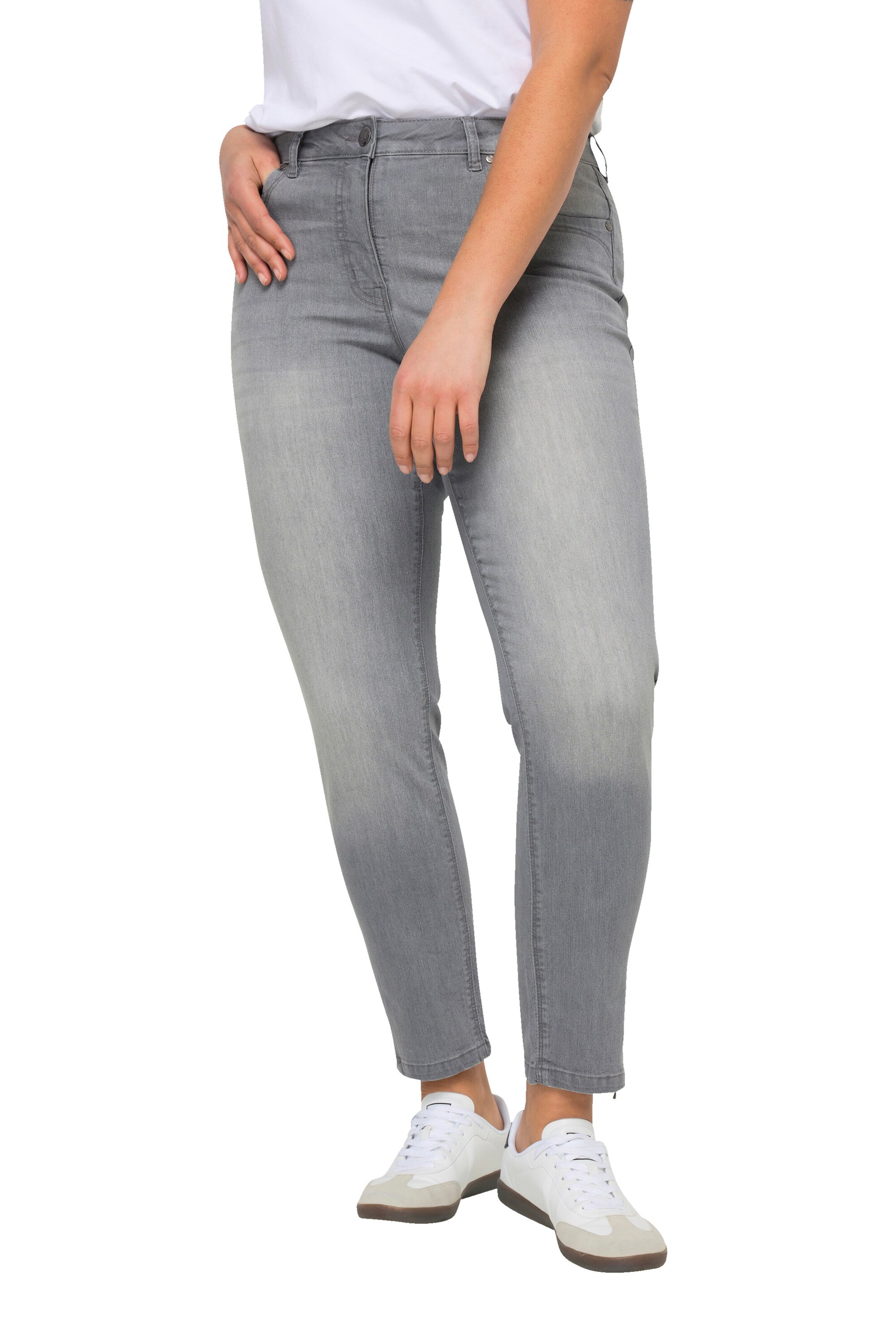 Angel of Style Slimfit Jeans in Grijs: voorkant