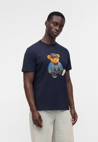 GUESS - Camiseta en azul: frente