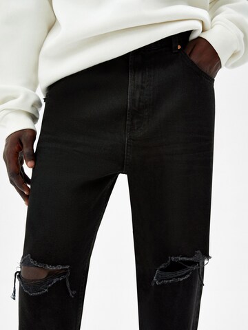 Bershka Loosefit Jeans in Schwarz