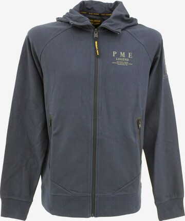 PME Legend Zip-Up Hoodie in Blue: front