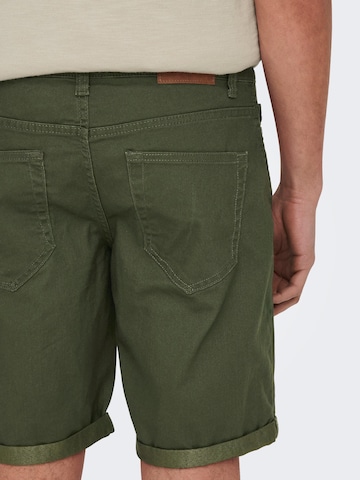 regular Pantaloni 'Ply' di Only & Sons in verde