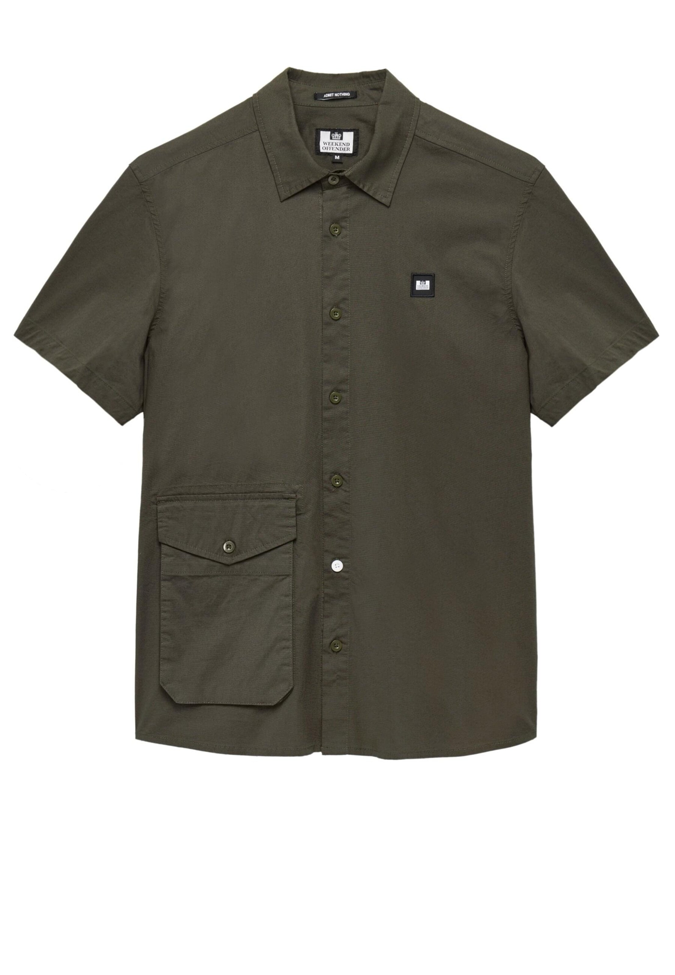 Weekend Offender Regular fit Overhemd 'Barboza' in Groen: voorkant