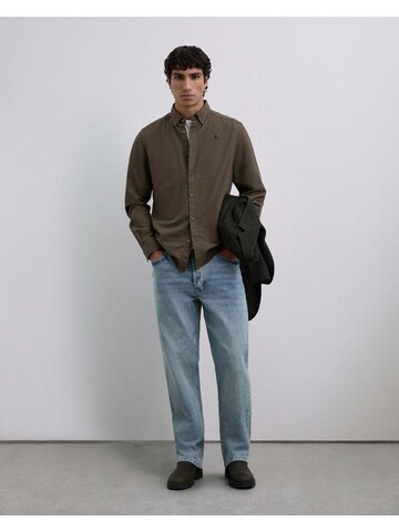 Scalpers Regular fit Риза в кафяво