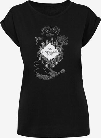 F4NT4STIC T-Shirt 'Harry Potter The Marauder's Map' in Schwarz: predná strana