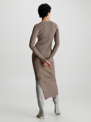 Calvin Klein Knitted dress in Brown