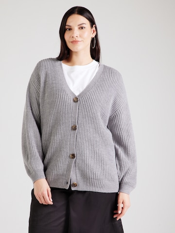 Vero Moda Curve Strickjacke in Grau: Vorderseite
