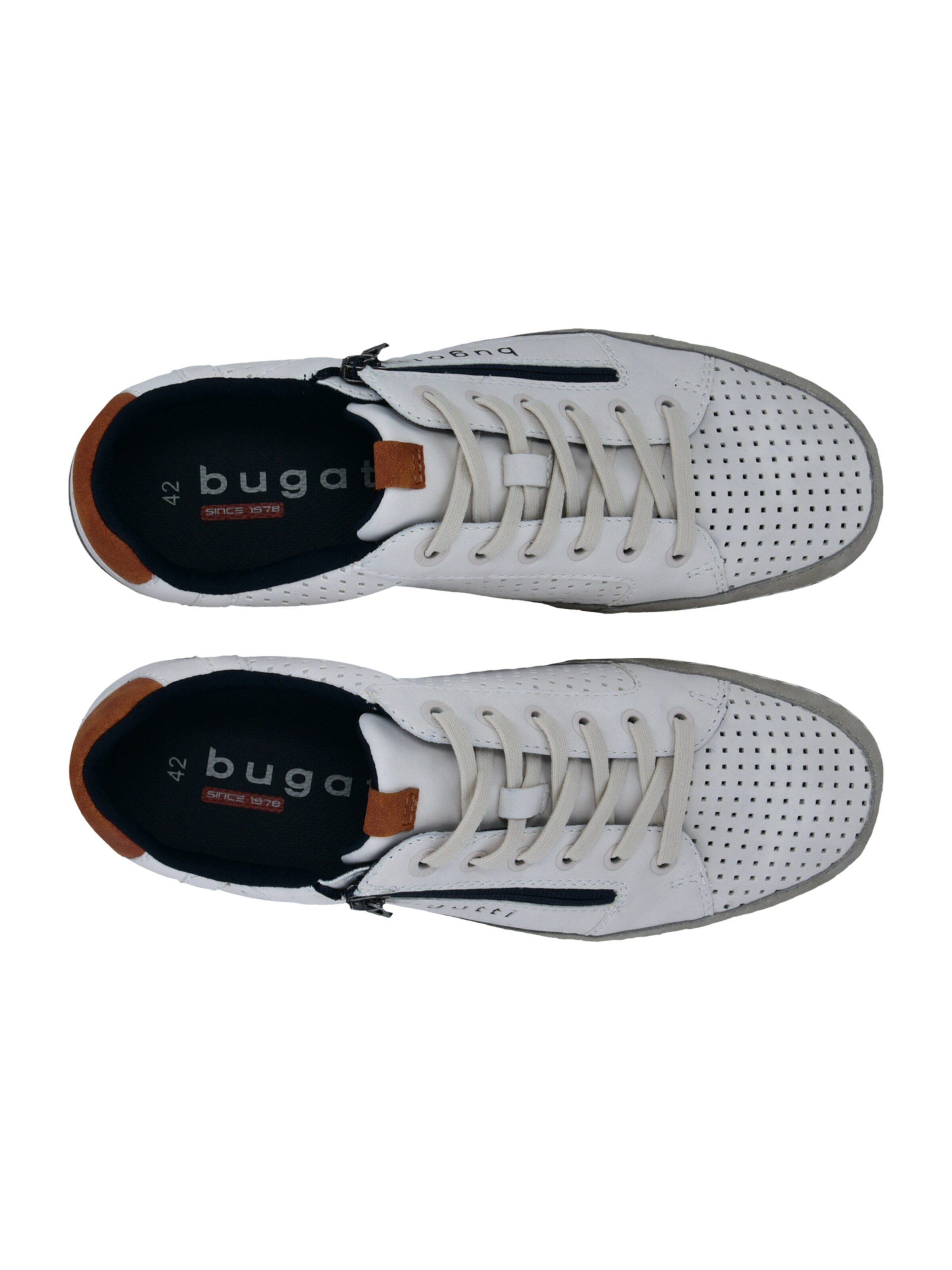 bugatti Athletic lace-up shoe in White