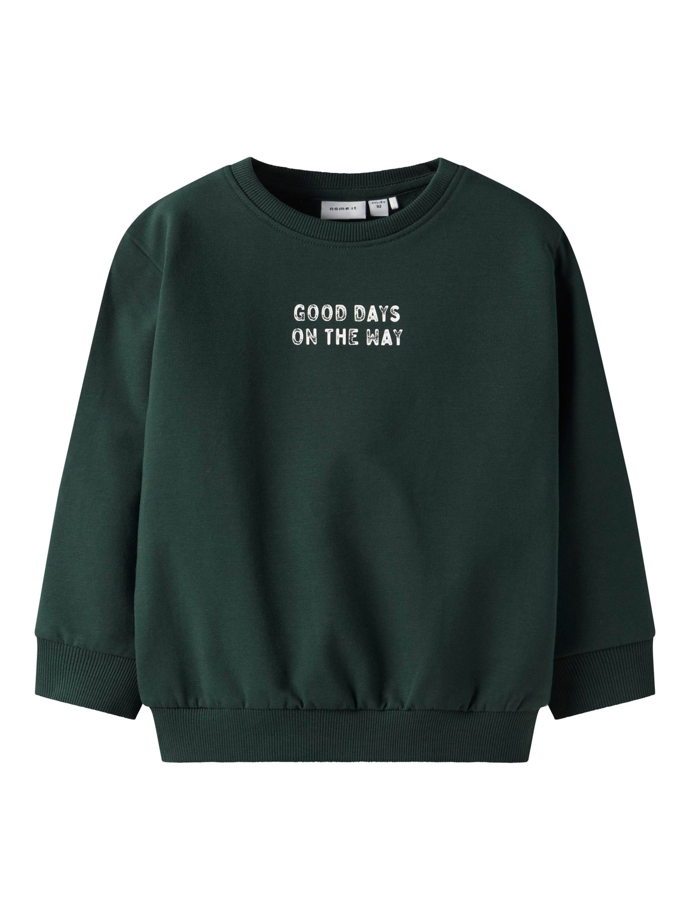 NAME IT - Sudadera en verde: frente