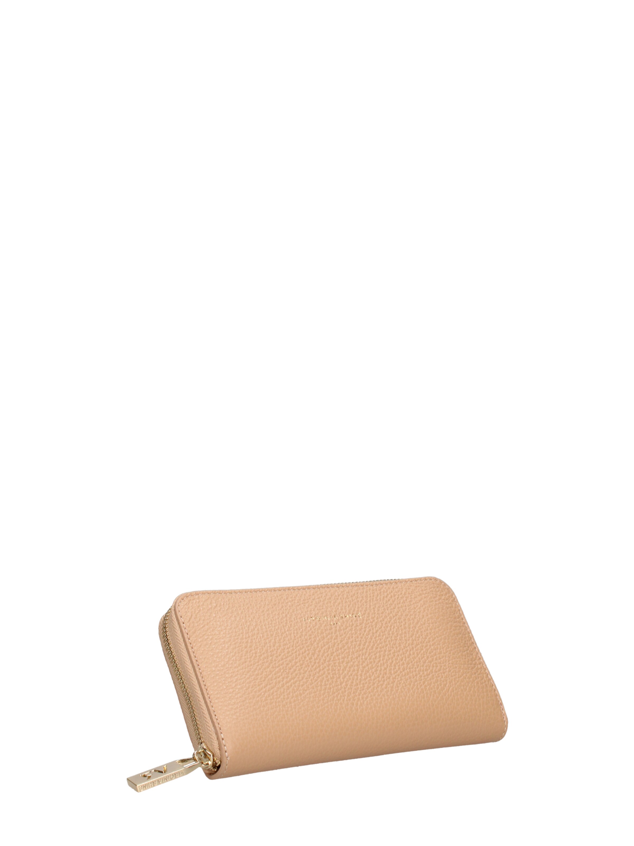 Portamonete 'Portafoglio donna pelle dollaro con zip 20x10 cm' di Virginia Rhinè in beige