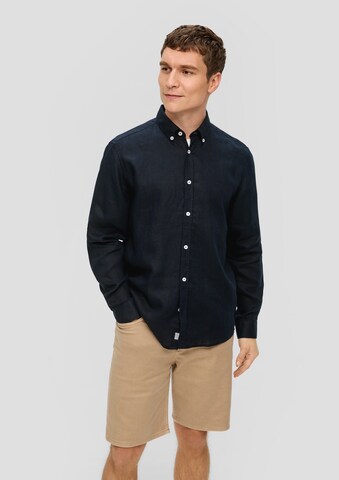 s.Oliver Regular fit Button Up Shirt in Blue: front