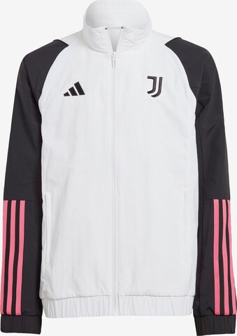 ADIDAS PERFORMANCE Athletic Jacket 'Juventus Turin Tiro 23' in White: front