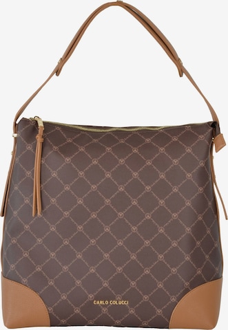 Carlo Colucci Shoulder Bag ' Cervonio ' in Brown: front