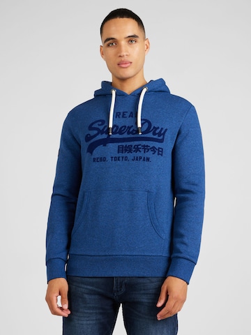 Superdry Sweatshirt in Blauw: voorkant