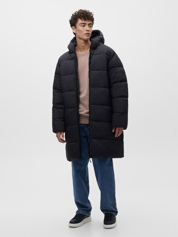 Pull&Bear Winterjas in Zwart: voorkant