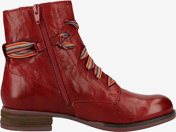 JOSEF SEIBEL Lace-Up Ankle Boots 'Sanja' in Red