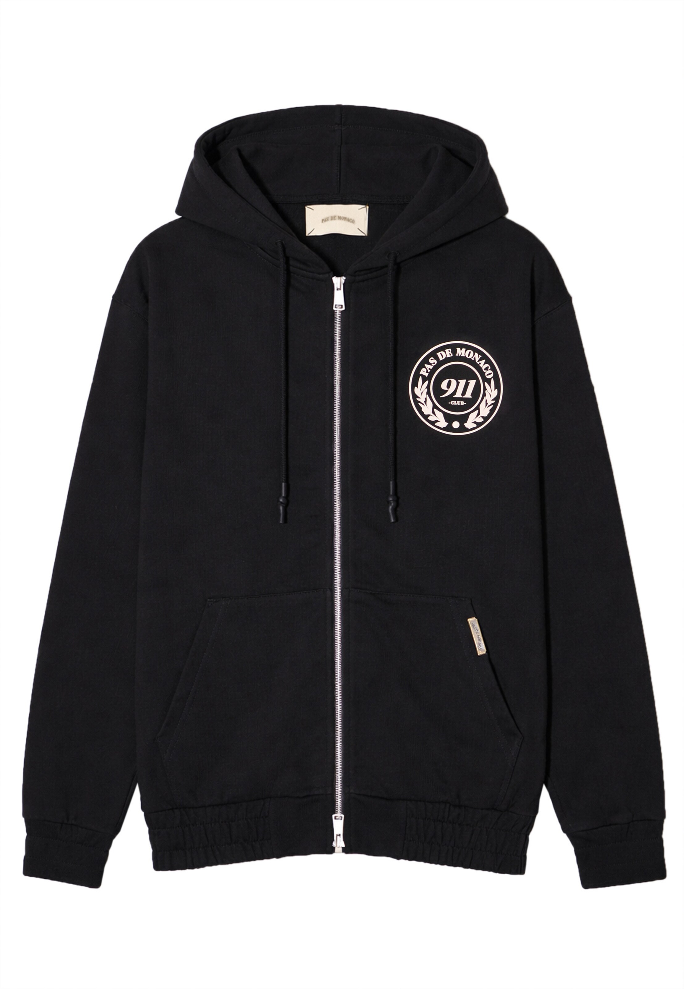 Pas De Monaco Bluza rozpinana 'Vortex' w kolorze czarny: przód