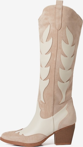 Bottes de cowboy Smile Favorites en beige : devant