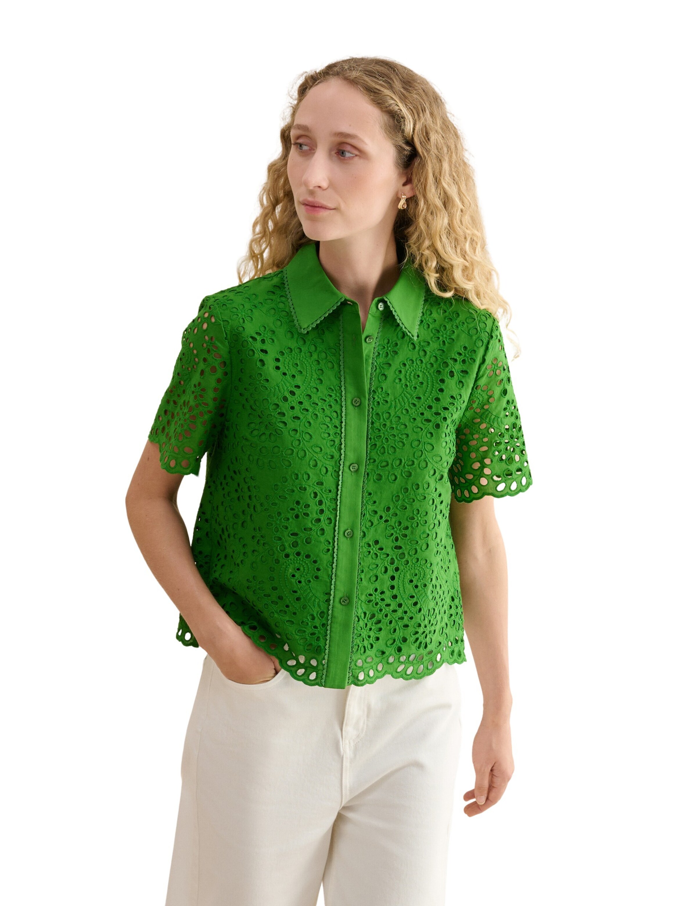Hobbs London Shirt in Green: front