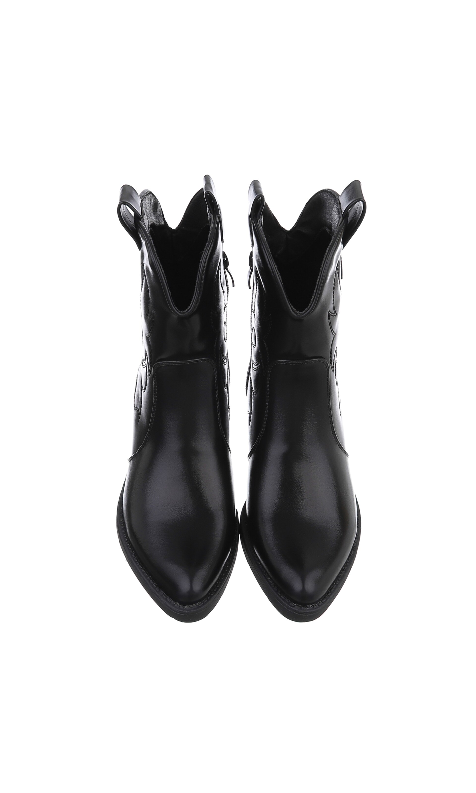 Ital-Design Cowboy Boots in Black