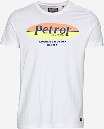 T-Shirt Petrol Industries en blanc : devant