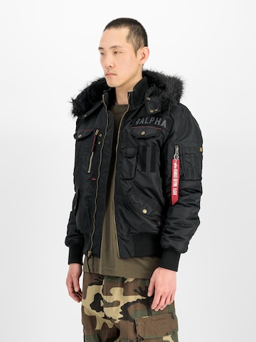 ALPHA INDUSTRIES Between-Season Jacket 'Deflector' in Black: front