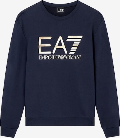 EA7 Emporio Armani Sweat-shirt en bleu foncé / blanc, Vue avec produit