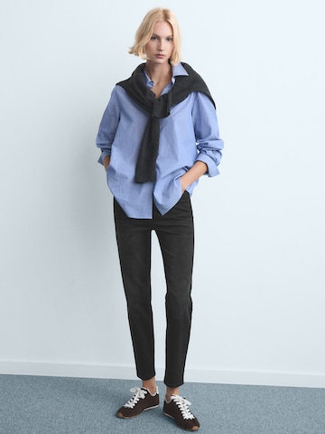 MANGO Ozke Kavbojke 'NEWMOM' | črna barva