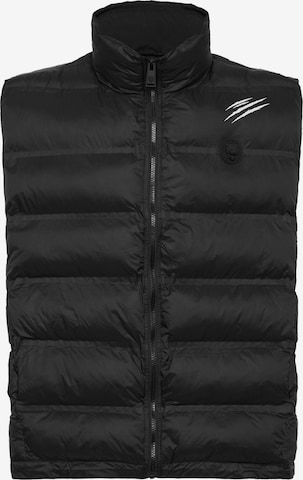 Plein Sport Bodywarmer 'Scratch' in Zwart: voorkant