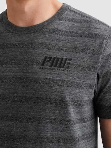 PME Legend Shirt 'T-shirt with tonal stripe pattern' in Blauw
