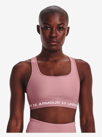 UNDER ARMOUR Bustier Sport bh in Roze: voorkant