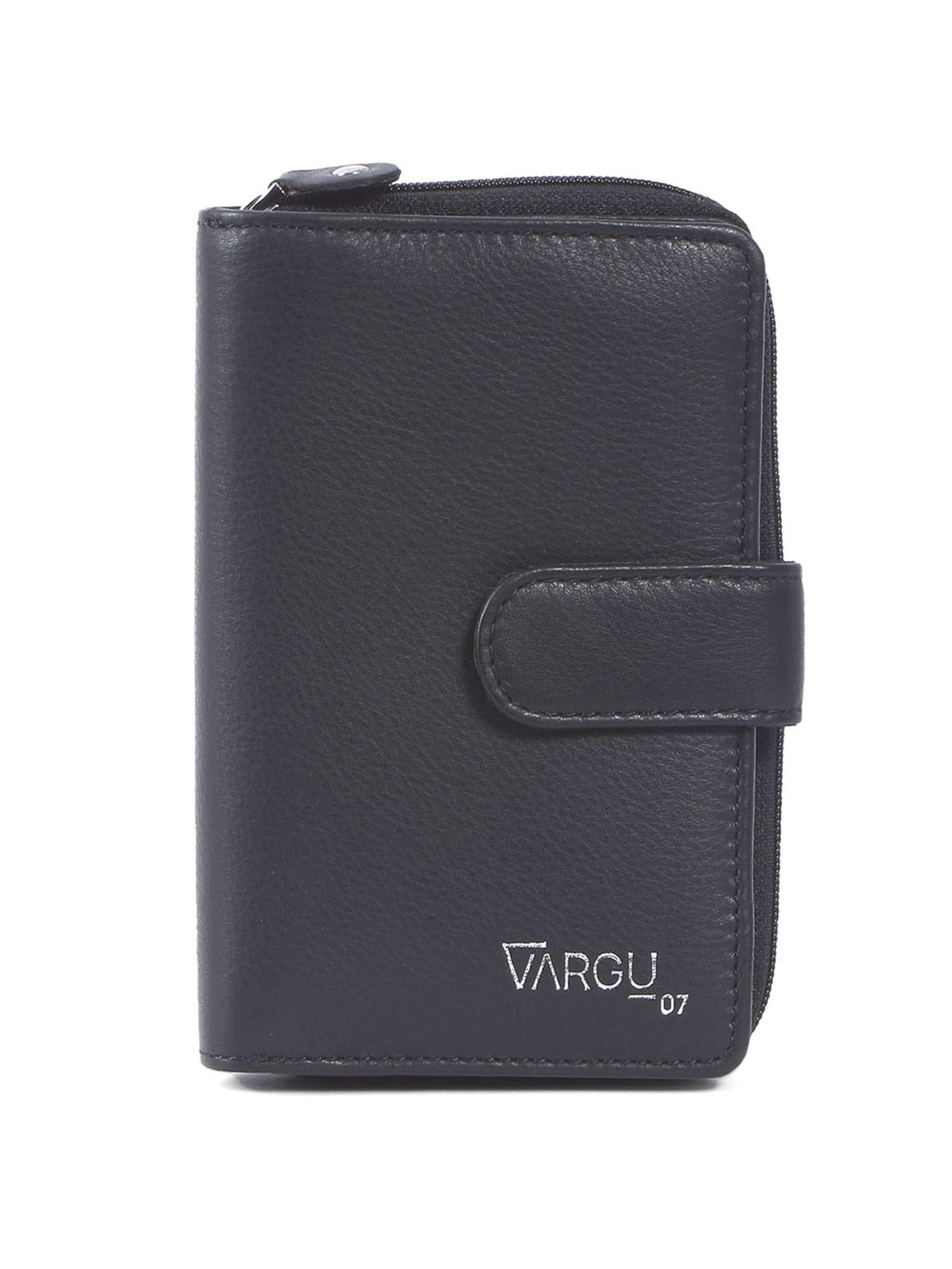 VARGU Portemonnaie 'MASIN 1-A mono' in Schwarz: Vorderseite