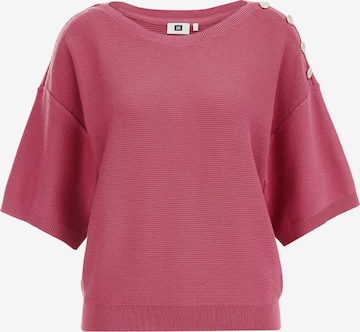 Pull-over WE Fashion en rose : devant