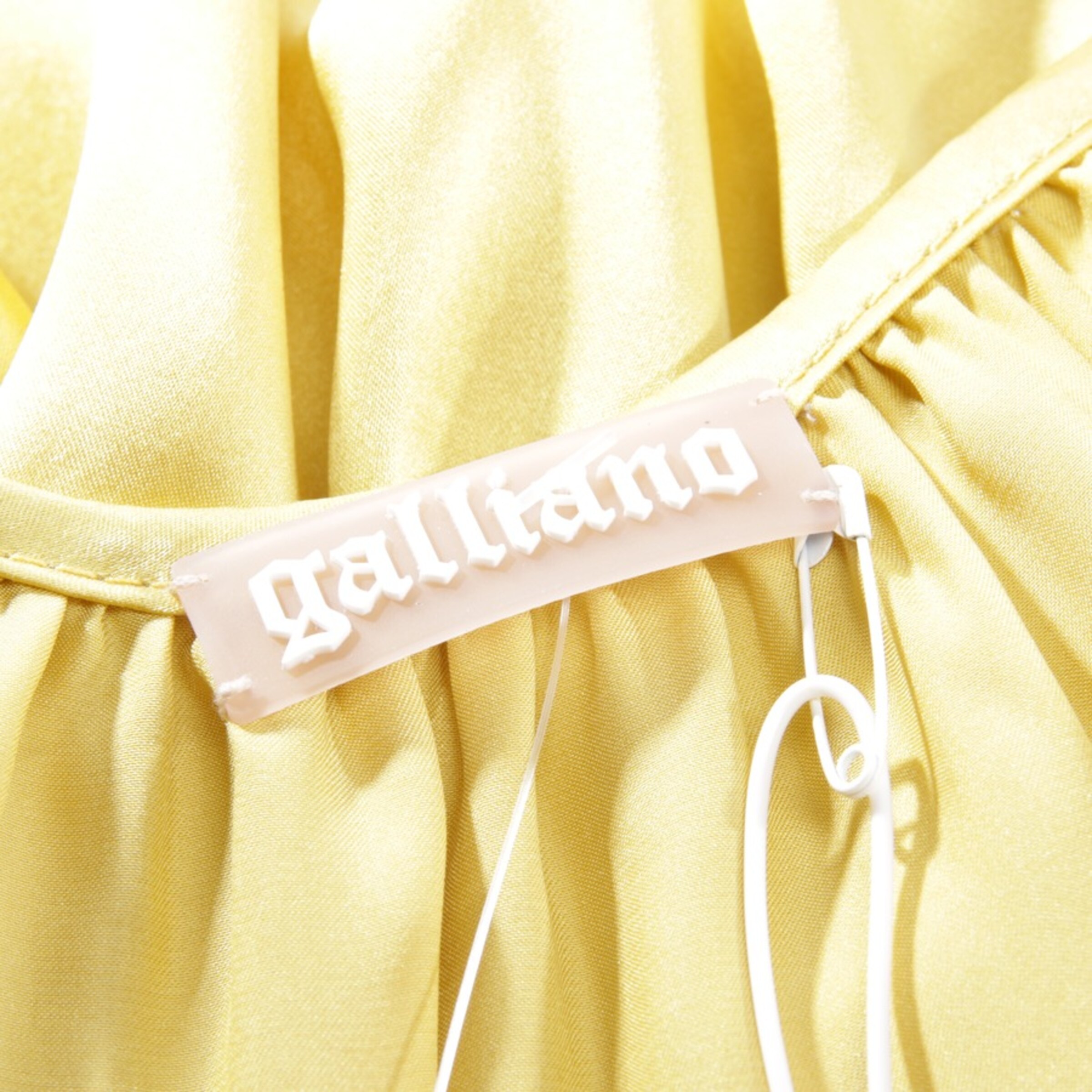 John Galliano Seidenkleid XS in Gelb