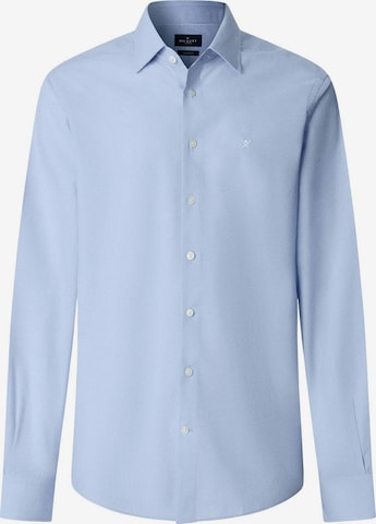 Hackett London Regular Fit Hemd 'END ON END' in Blau: Vorderseite