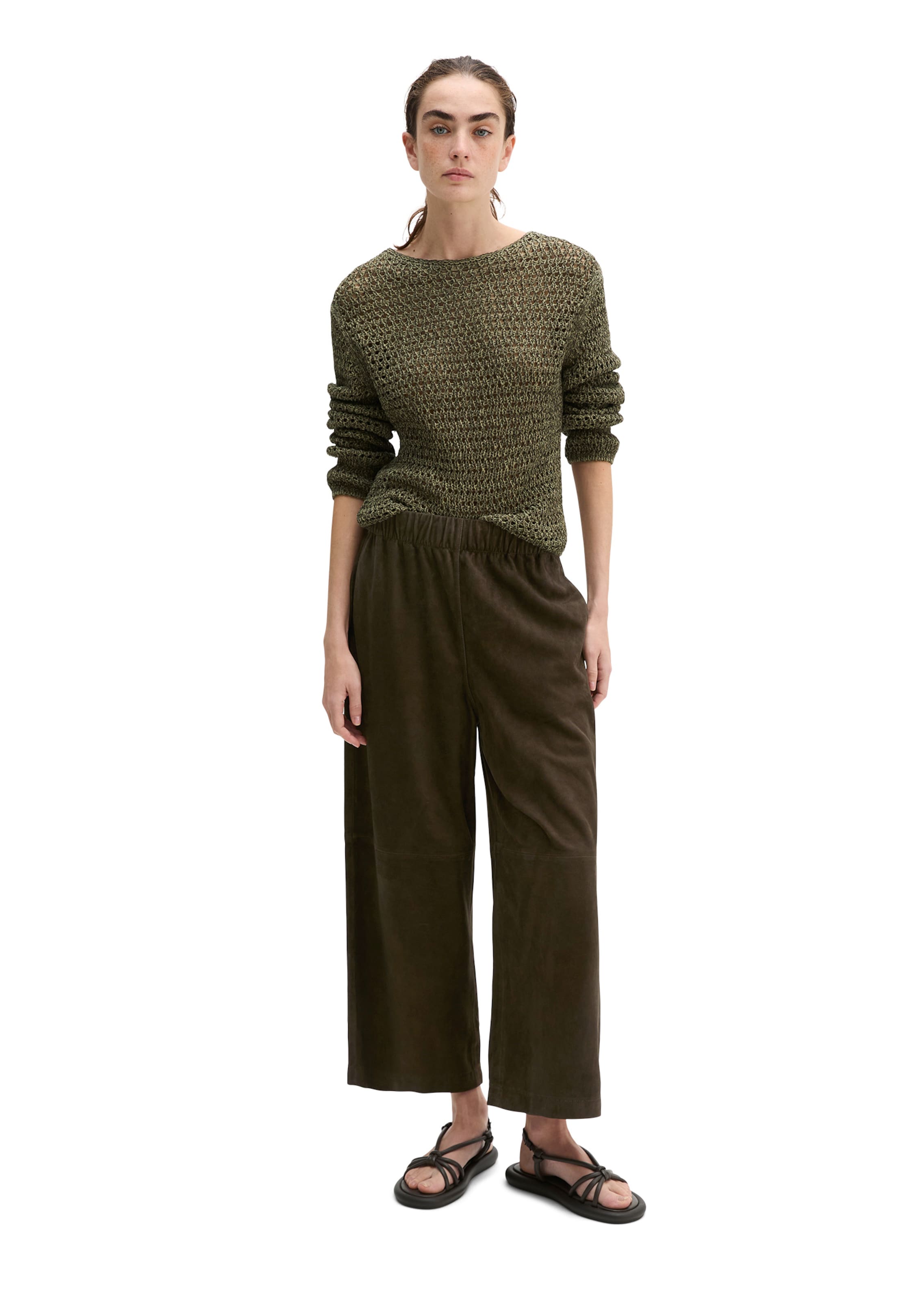 Marc O'Polo Loosefit Broek in Bruin