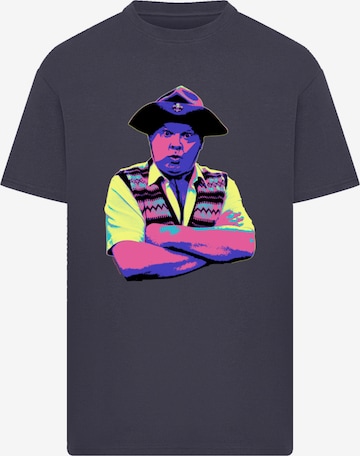 F4NT4STIC Shirt 'TV Times Benny Hill In Character 1989 Pop Art' in Blauw: voorkant