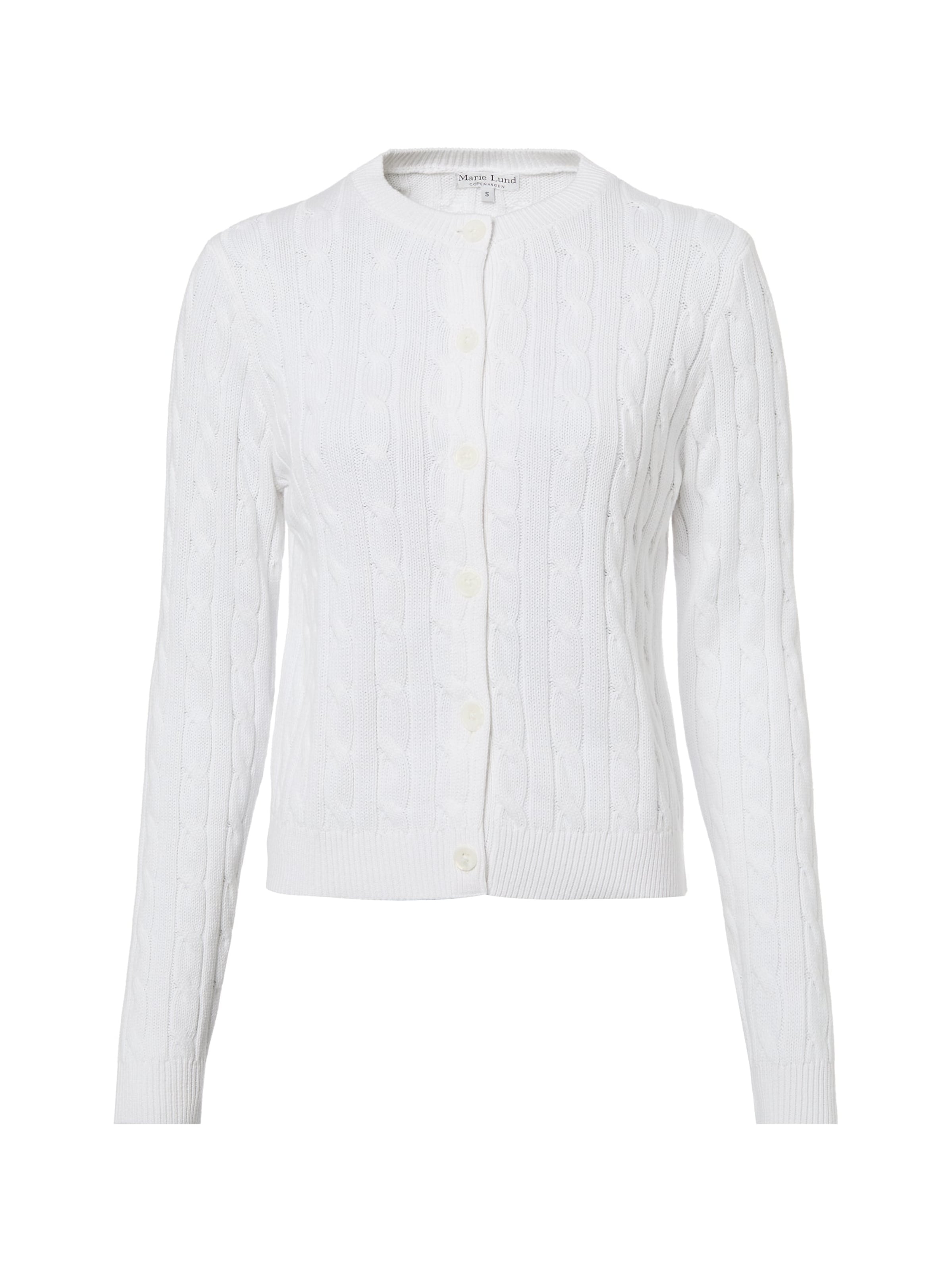 Cardigan Marie Lund en blanc : devant