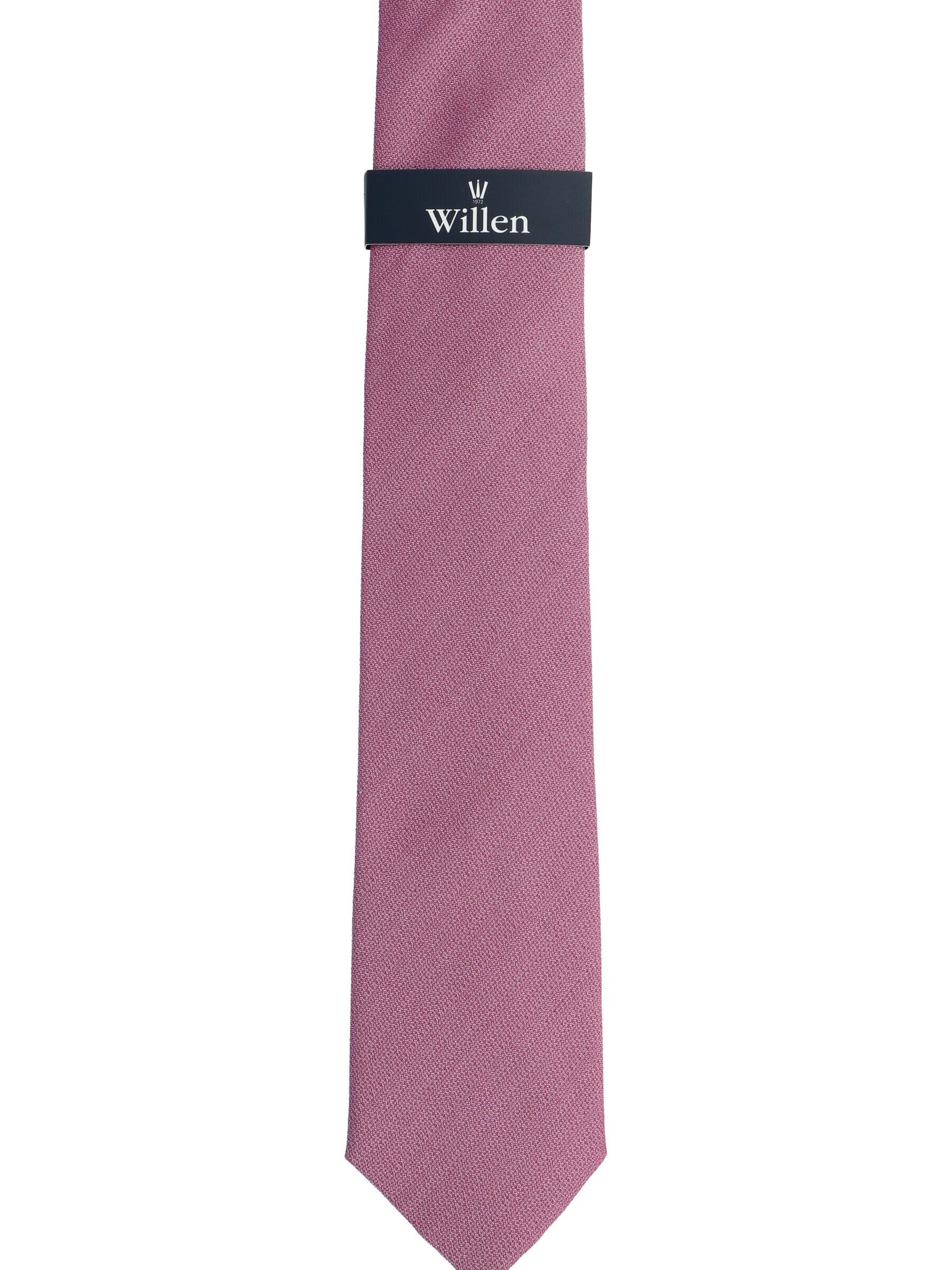 WILLEN Tie 'Uni Struktur' in Pink