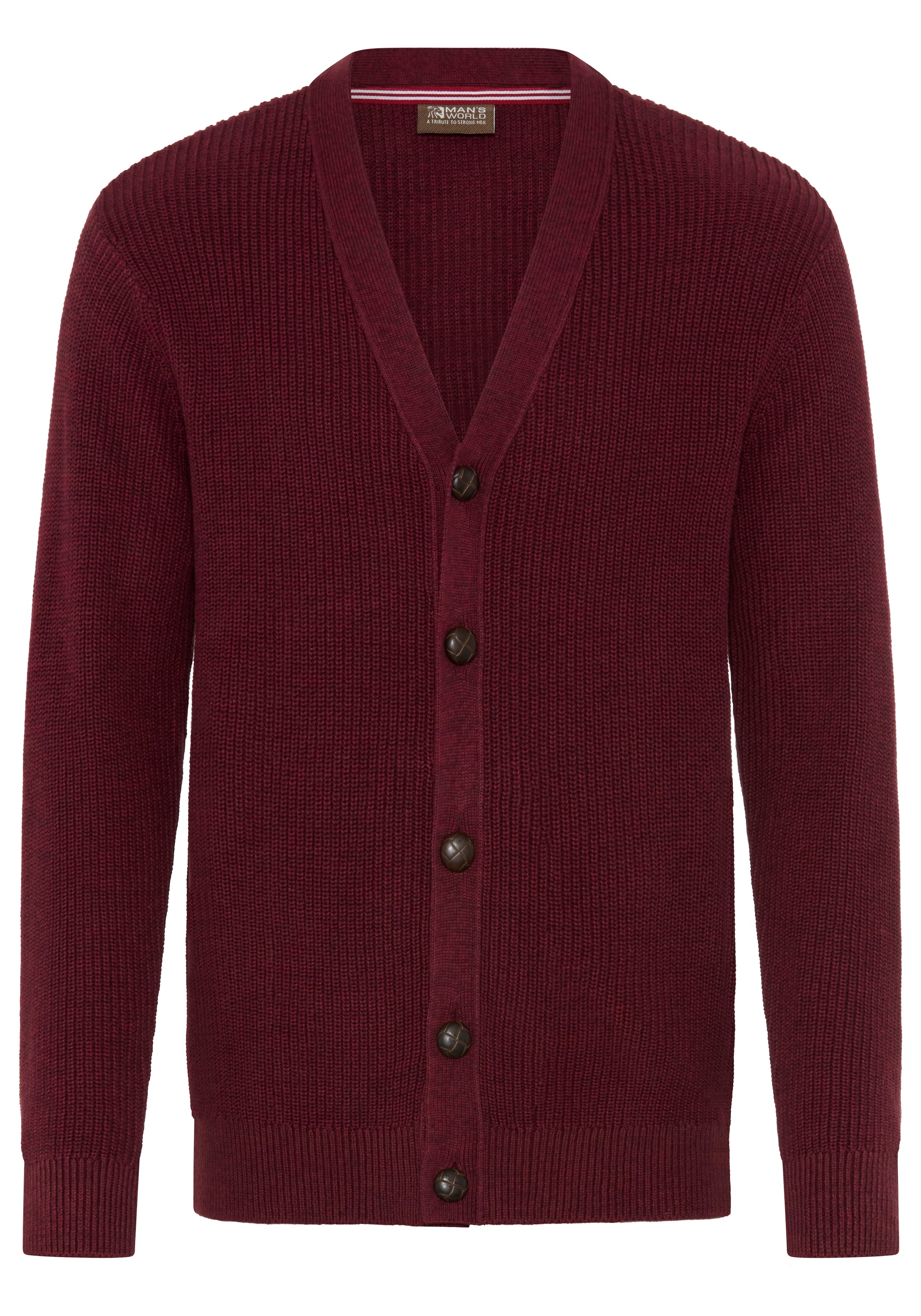 Man's World Knit Cardigan in S in Bordeaux, Item view