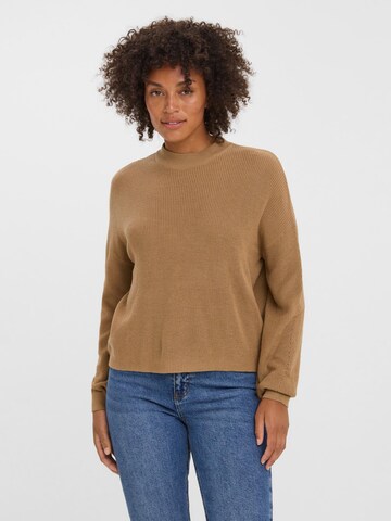 VERO MODA Sweater 'LEXSUN' in Brown: front