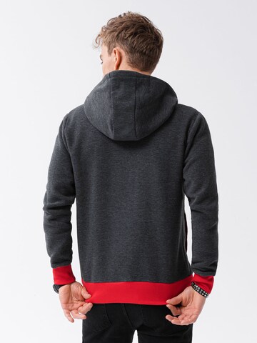 Ombre Zip-Up Hoodie 'B297' in Grey