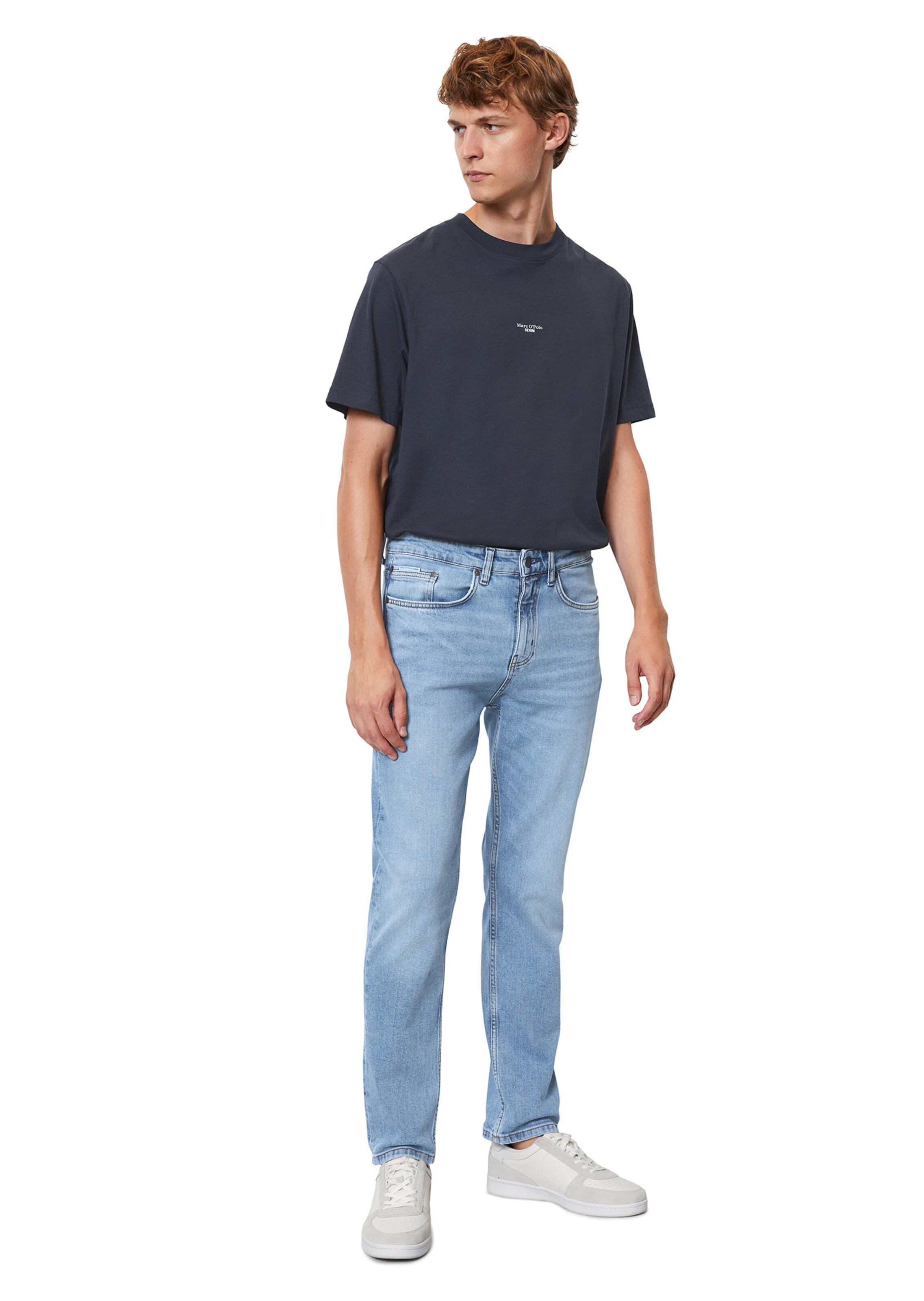 Marc O'Polo DENIM Tapered Jeans 'Linus' in Blauw