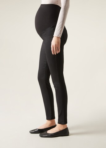 CALZEDONIA Skinny Jeggings in Black: front