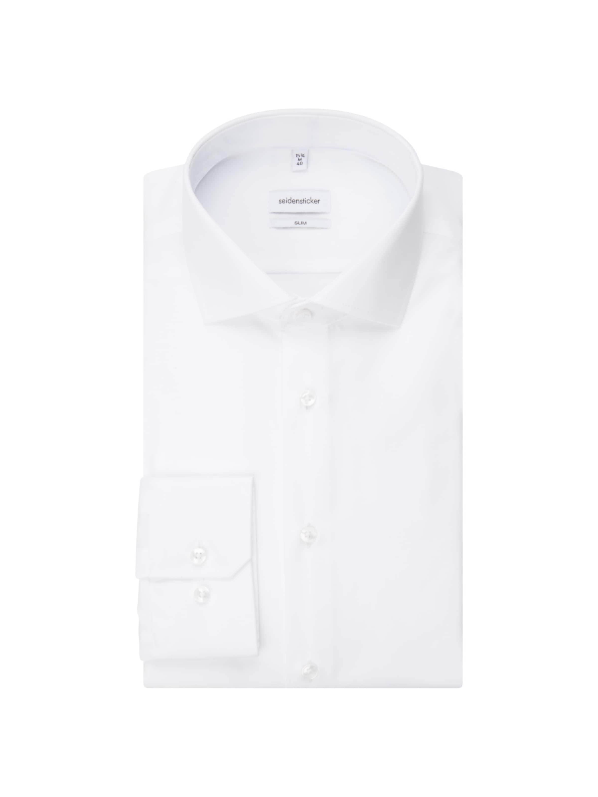 SEIDENSTICKER Slim Fit Hemd in Weiß